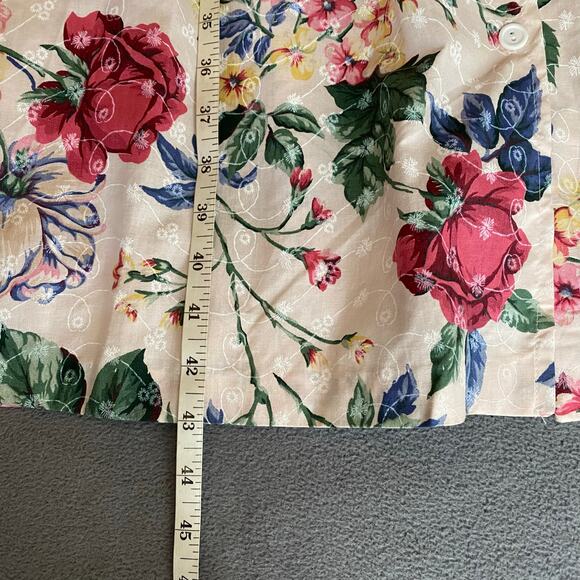 Vtg 80s 90s NOS Brights Creek Cottage Garden Midi Dress Romantic Boho M? Floral - Picture 12 of 15